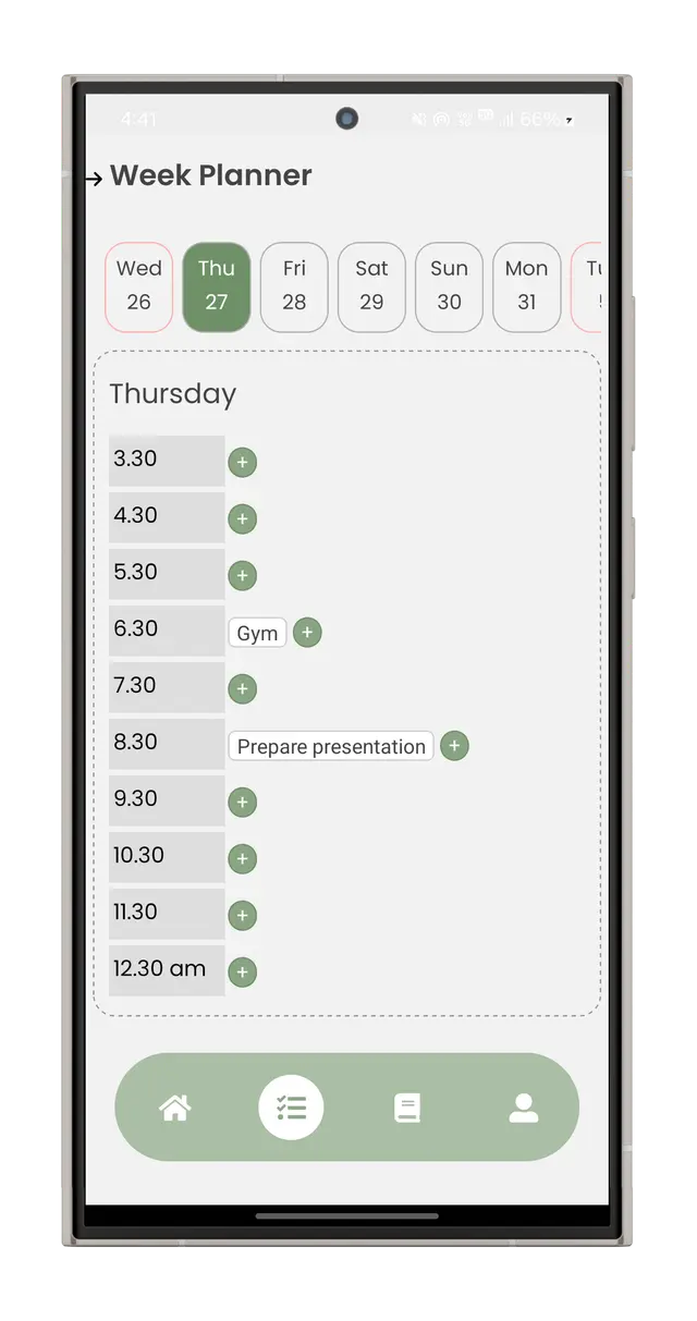 Mood Tracking Interface